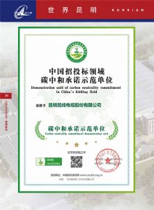 中国招投标领域碳中和承诺示范单位